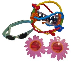 Child's summer fun bundle, goggles, sunglasses, toy age 6m+